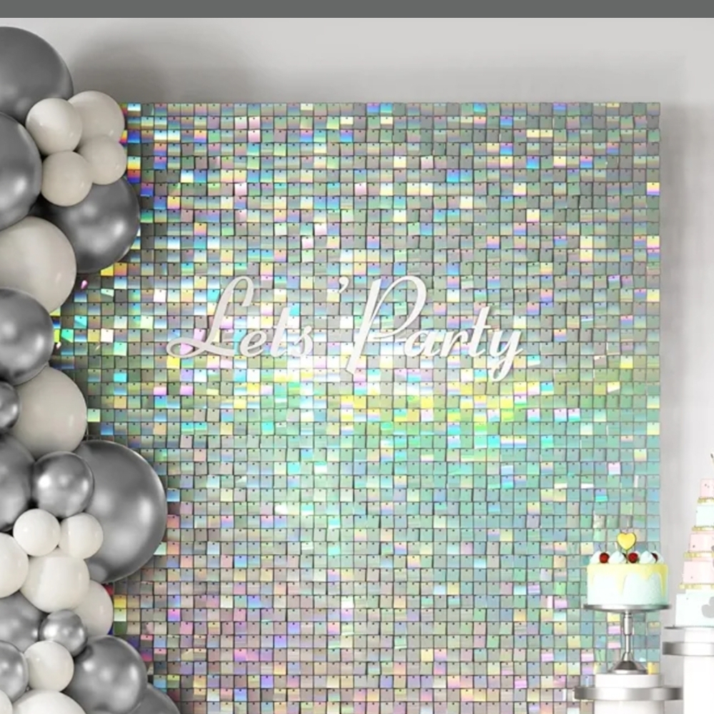 Silver and White Party Backdrop